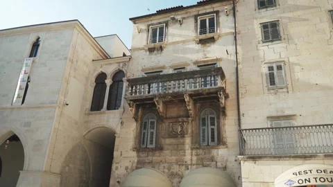 Split, Croatia - 07/30/2024: Split Croatia 30.07.2024 Old Town City Center Video stock 285389889