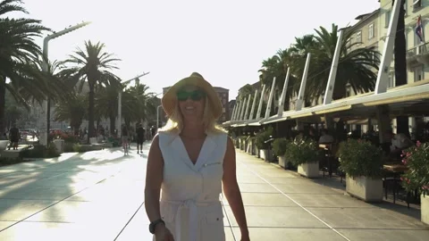 Split, Croatia - 07/30/2024: Split Croatia 30.07.2024 Old Town City Center Video stock 285389936