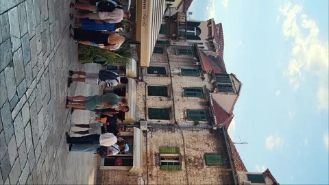Split, Croatia - 10/14/2024: 30 july 2024Split, Croatia - Old Town City Video stock 288345243