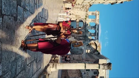 Split, Croatia - 10/14/2024: 30 july 2024Split, Croatia - Old Town City Video stock 288347211