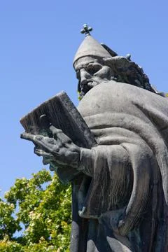 SPLIT, CROATIA - Aug 10, 2011: Gregory of Nin statue in Split, Croatia Stock Photos