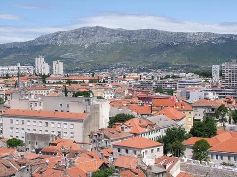 Split in Croatia - City Split in Croatia - City, Mountains Split in Kroati... Stock Photos