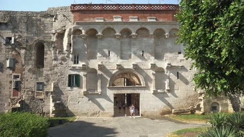 Split Croatia Diocletian palace Stock Footage 196978192