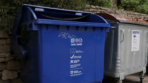 Split, Croatia- June 09 2022: Paper Recycling Container 動画素材 202188968