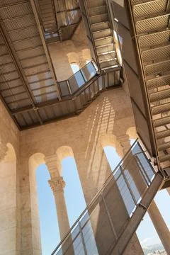 Split Croatia. May 2022 interior of the bell tower in Diocletian palace Split Stock Photos