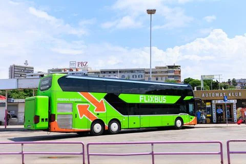 Split Croatia. May 2022 Split Flixbus bus at the bus station 스톡 사진