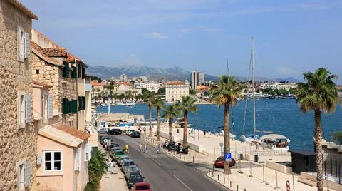 Split Croatia. May 2022 Split Croatia bay view Stock Photos