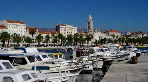 Split in Croatia, the pier Stock Footage 52118283