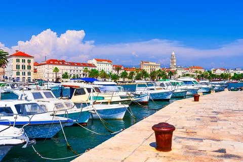 Split, Croatia: The second largest city of Croatia. Shore of the Adriatic S.. Foto stock