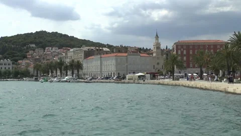 Split, Croatia. View of Marjan Hill and Church and monastery of St. Frane. Stock Footage 170545464