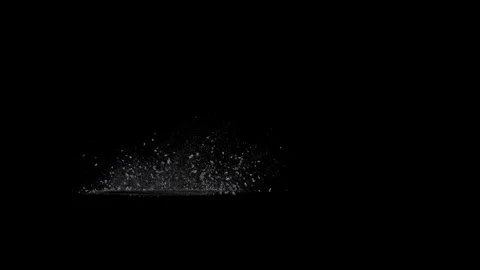 Split Debris Particles Explosion on black png Background Stock-Footage 301905859