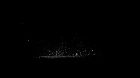 Split Debris Particles Explosion on black png Background Stock-Footage 301905865