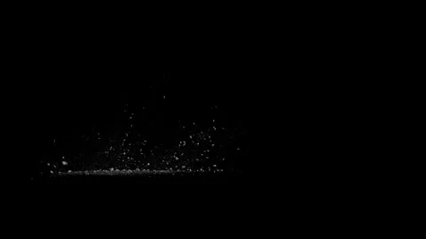 Split Debris Particles Explosion on black png Background Stock-Footage 301905877