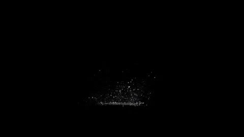 Split Debris Particles Explosion on black png Background Stock-Footage 301907905