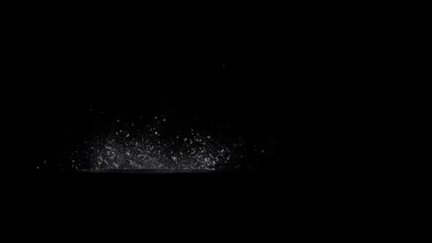 Split Debris Particles Explosion on black png Background Stockbeeldmateriaal 301907919