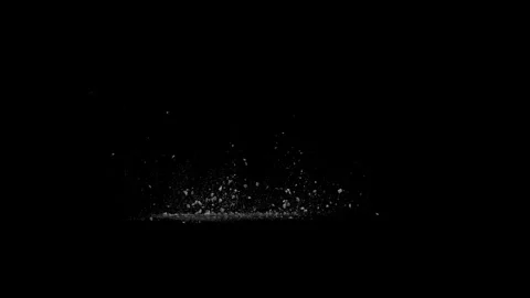 Split Debris Particles Explosion on black png Background Stock-Footage 301907937