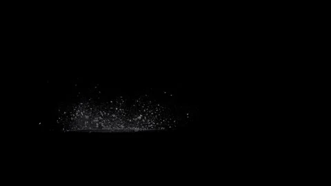 Split Debris Particles Explosion on black png Background Stock-Footage 301907979