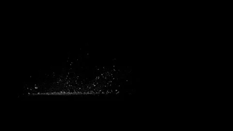 Split Debris Particles Explosion on black png Background Video stock 301907985