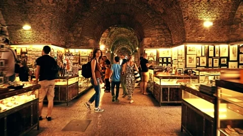 Split Diocletian Palace Cellars Stock Footage 60157470