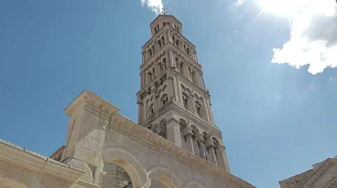 Split Diocletian Palace Peristil Stock Footage 60154927