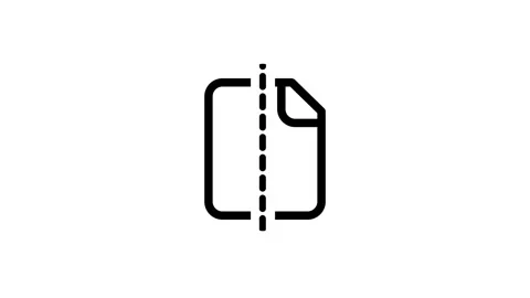 Split Document Divider Icon Stock Footage 335591716