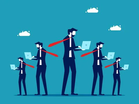 Split drafts to do multiple tasks. Brainstorm to work as a team. business con Stock Illustration