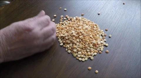 Split dried yellow peas Stock Footage 46279552