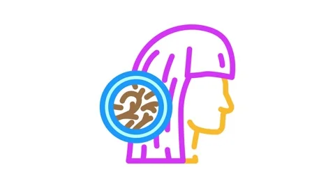 Split ends color icon animation Stock Footage 227555922