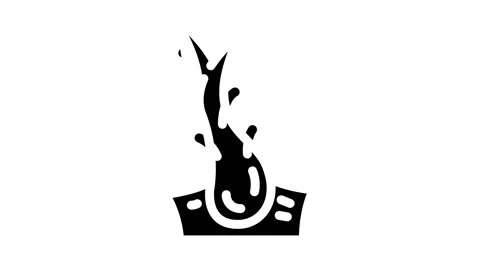 Split ends hair glyph icon animation Stock Footage 166876596