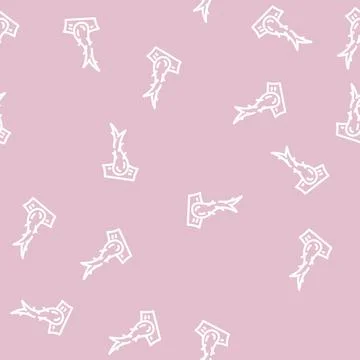 Split ends hair line vector seamless pattern Stock Illustration