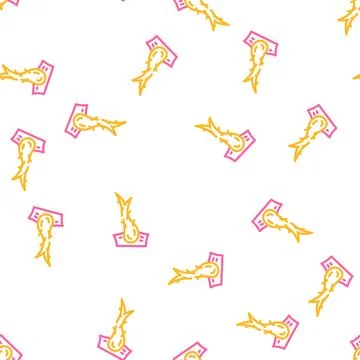 Split ends hair vector seamless pattern Stock Illustration