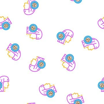 Split ends vector seamless pattern Illustrazione stock