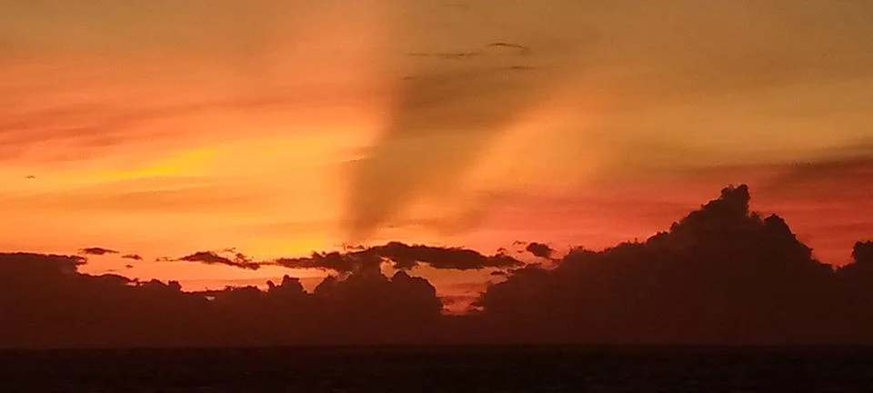 The split evening sky Stock Photos