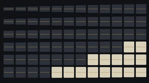 Split Flap Board Cascade Transition Video stock 342933738