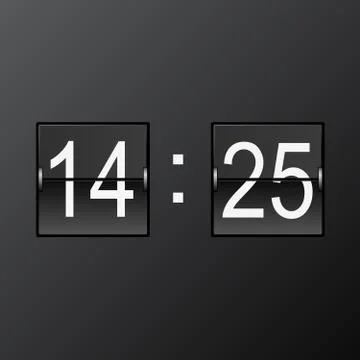 Split-flap flip counter - retro scoreboard with numemrals Stock Illustration