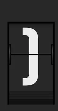 Split flap mechanical board detail Stock Illustration