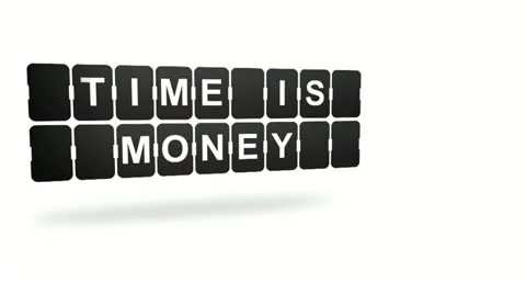 Split Flap Time is Money Sign 動画素材 22332586