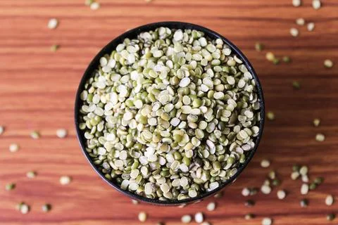 Split green gram bean Stock Photos