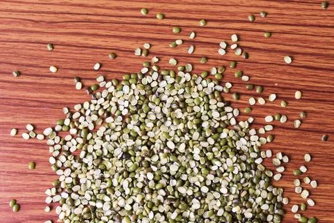 Split green gram bean Stock Photos