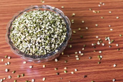 Split green gram bean Stock Photos