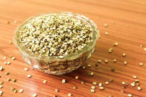 Split green gram bean Stock Photos