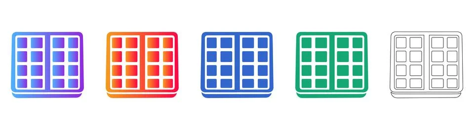 Split Grid Layout UI Icons Illustrazione stock
