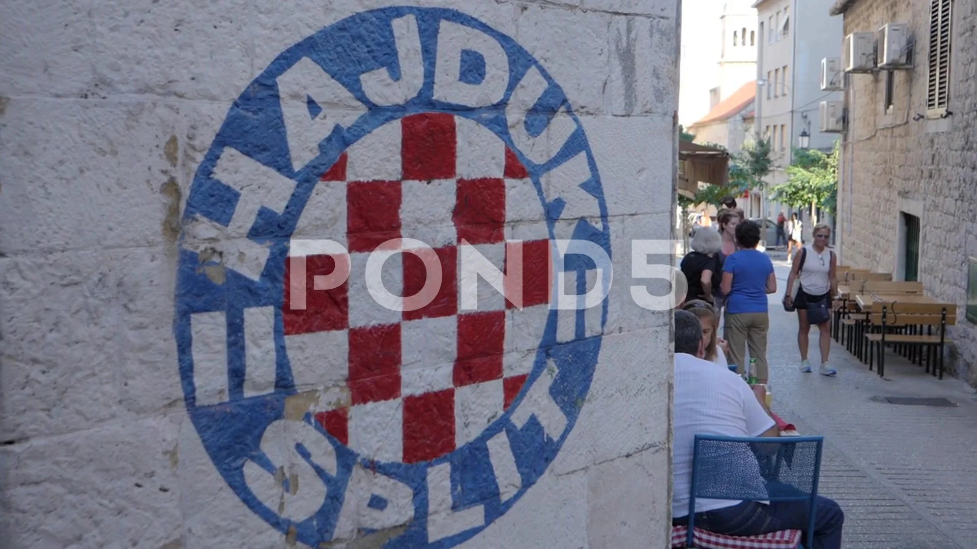 Hajduk Split graffiti, Graffiti in Split. The main emblem s…