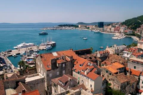 Split Harbor Landscape Stock Photos