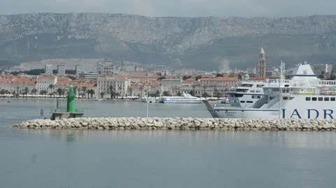 Split Harbour, Croatia 스톡 동영상 12120225