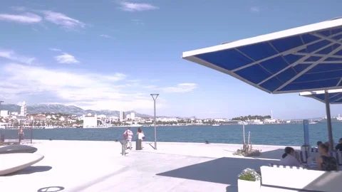 Split harbour, Croatia Stock Footage 83746194