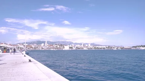 Split harbour, Croatia Stock Footage 83769585