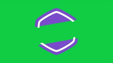 Split Hexagon Lower Third Purple Badge Green Screen Motion Graphic 스톡 동영상 347132765
