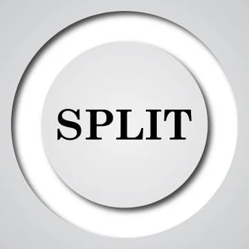 Split icon. Internet button on white background.. 스톡 일러스트