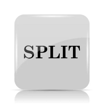Split icon. Internet button on white background.. 스톡 일러스트